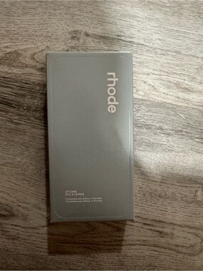 RHODE Metallic Gray Lip Case with Subtle Rose Logo